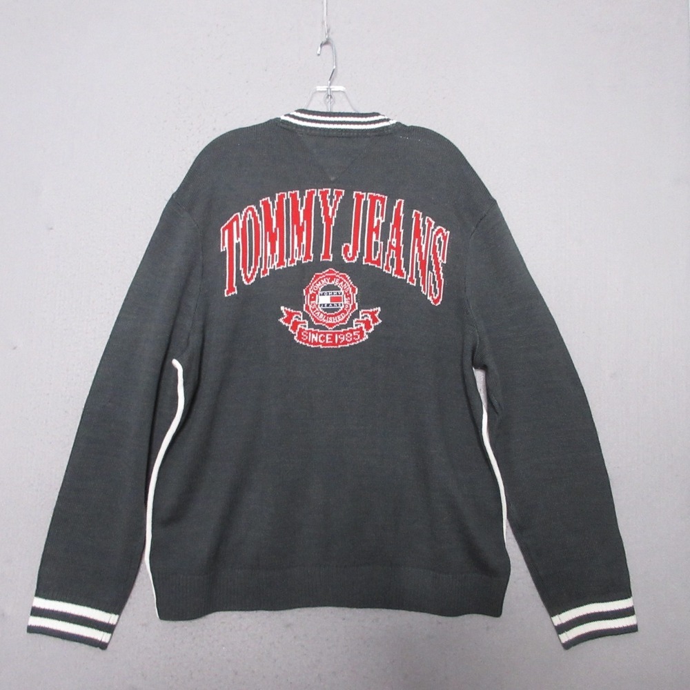 Tommy Hilfiger Cardigan XL Prep Varsity Spell Out Academia Preppy Collegiate NWT